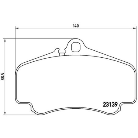 Brake Pad Set, disc brake BREMBO P65011