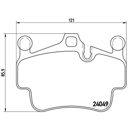 Brake Pad Set, disc brake BREMBO P65015