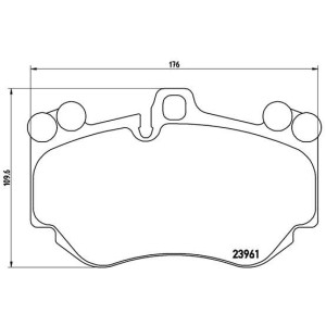 Brake Pad Set, disc brake BREMBO P65016