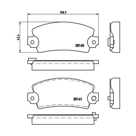 Σετ τακάκια, δισκόφρενα BREMBO P68004