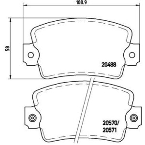 Σετ τακάκια, δισκόφρενα BREMBO P68007