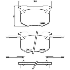 Σετ τακάκια, δισκόφρενα BREMBO P68011