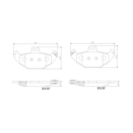 Brake Pad Set, disc brake BREMBO P68021