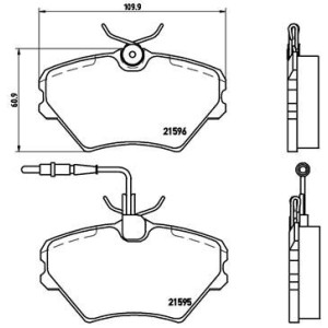 Brake Pad Set, disc brake BREMBO P68022