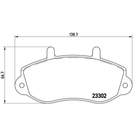 Brake Pad Set, disc brake BREMBO P68025