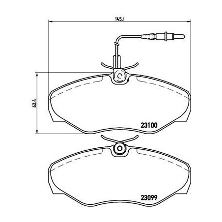 Σετ τακάκια, δισκόφρενα BREMBO P68026