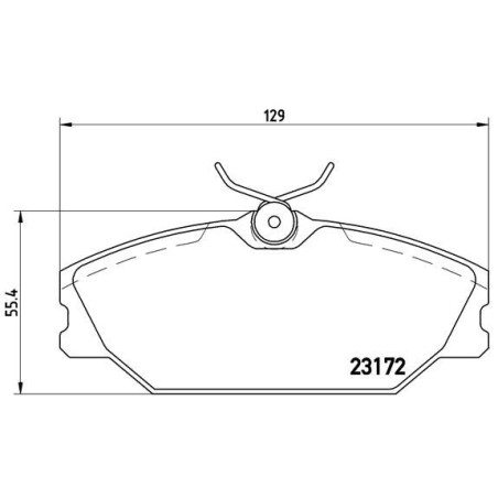 Brake Pad Set, disc brake BREMBO P68027