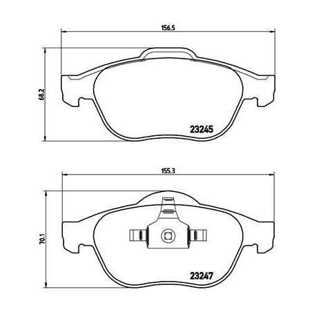 Brake Pad Set, disc brake BREMBO P68030