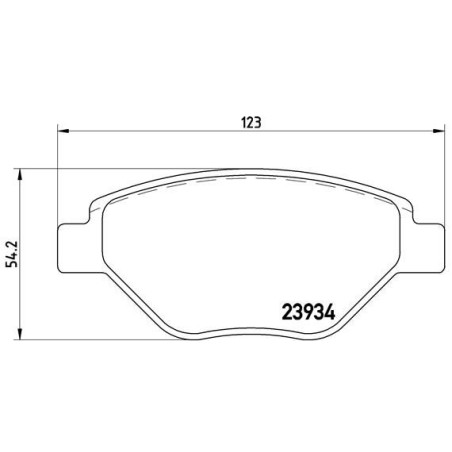 Brake Pad Set, disc brake BREMBO P68031