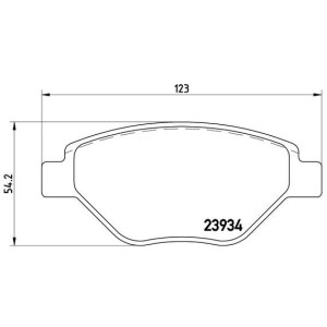 Brake Pad Set, disc brake BREMBO P68031