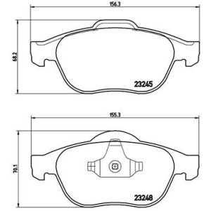 Brake Pad Set, disc brake BREMBO P68032