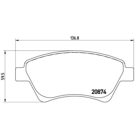 Brake Pad Set, disc brake BREMBO P68034