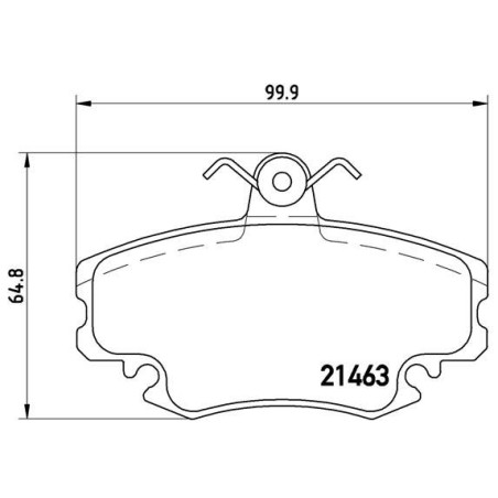 Brake Pad Set, disc brake BREMBO P68038