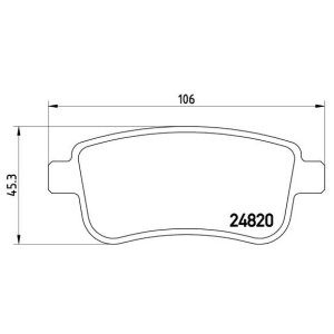 Σετ τακάκια, δισκόφρενα BREMBO P68041