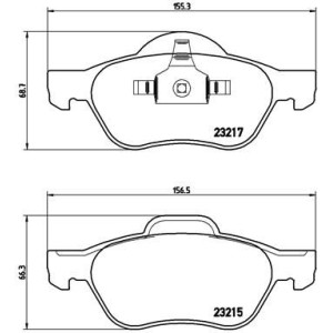 Brake Pad Set, disc brake BREMBO P68048