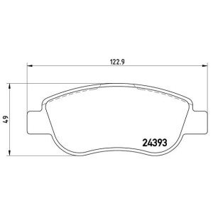 Brake Pad Set, disc brake BREMBO P68049