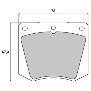 Brake Pad Set, disc brake BREMBO P69001