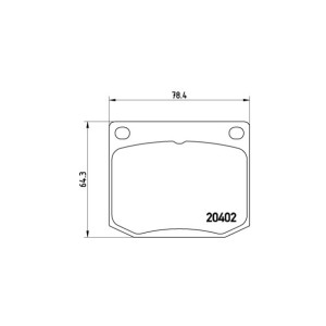 Brake Pad Set, disc brake BREMBO P71002