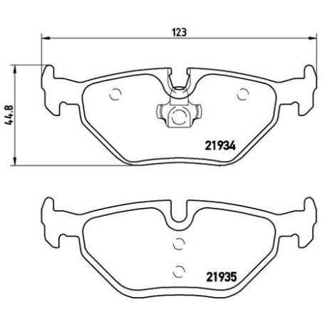 Brake Pad Set, disc brake BREMBO P71006