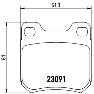 Brake Pad Set, disc brake BREMBO P71008