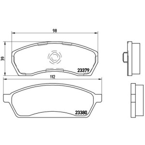 Σετ τακάκια, δισκόφρενα BREMBO P78008