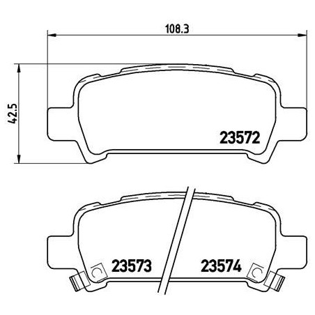 Brake Pad Set, disc brake BREMBO P78011