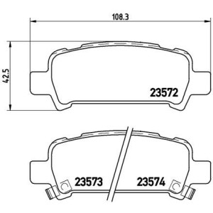 Brake Pad Set, disc brake BREMBO P78011