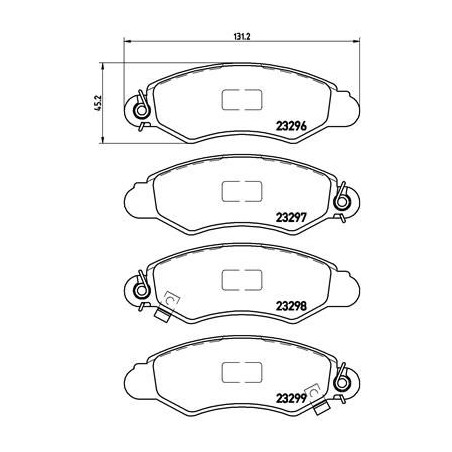 Brake Pad Set, disc brake BREMBO P78012