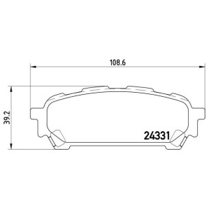 Brake Pad Set, disc brake BREMBO P78014