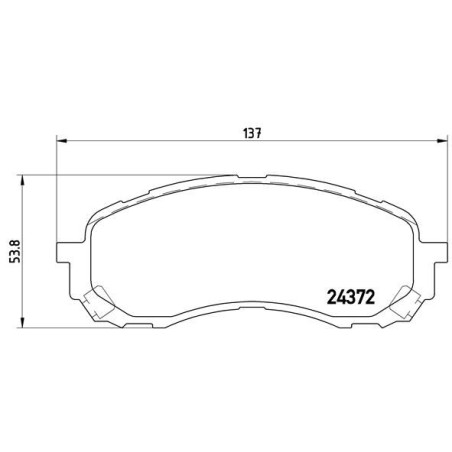 Brake Pad Set, disc brake BREMBO P78015