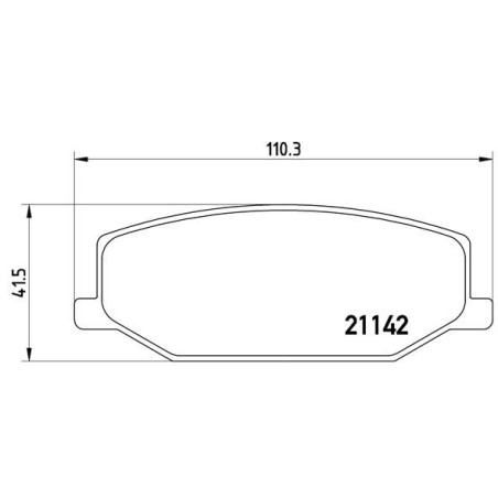 Brake Pad Set, disc brake BREMBO P79001