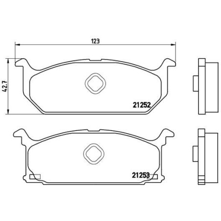 Σετ τακάκια, δισκόφρενα BREMBO P79003