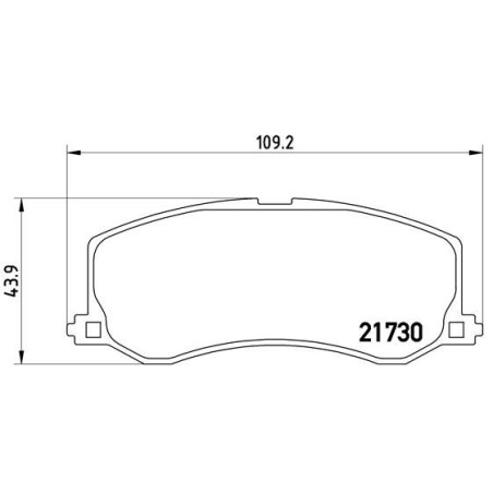 Brake Pad Set, disc brake BREMBO P79004