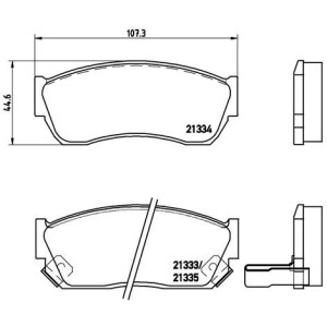 Σετ τακάκια, δισκόφρενα BREMBO P79005