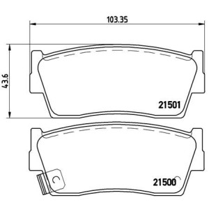 Brake Pad Set, disc brake BREMBO P79006