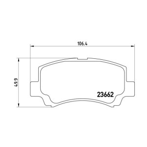 Σετ τακάκια, δισκόφρενα BREMBO P79011