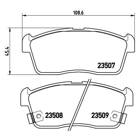 Brake Pad Set, disc brake BREMBO P79012