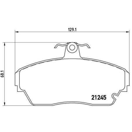 Brake Pad Set, disc brake BREMBO P82001