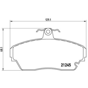 Σετ τακάκια, δισκόφρενα BREMBO P82001