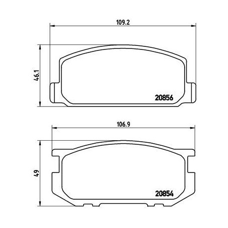 Brake Pad Set, disc brake BREMBO P83005