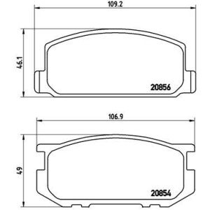 Σετ τακάκια, δισκόφρενα BREMBO P83005