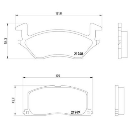 Σετ τακάκια, δισκόφρενα BREMBO P83022