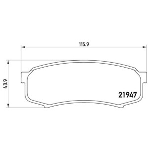 Brake Pad Set, disc brake BREMBO P83024