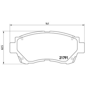 Brake Pad Set, disc brake BREMBO P83027