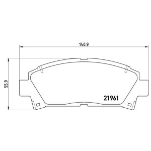 Brake Pad Set, disc brake BREMBO P83028