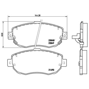 Σετ τακάκια, δισκόφρενα BREMBO P83037