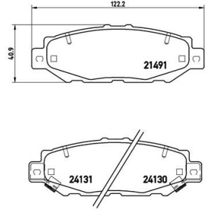 Σετ τακάκια, δισκόφρενα BREMBO P83038