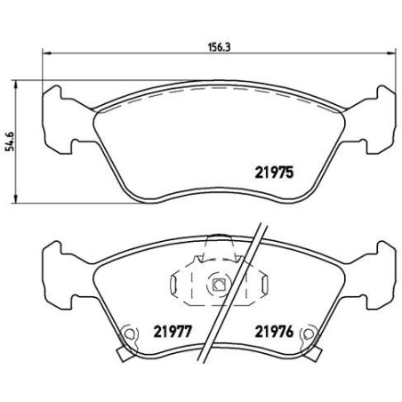 Brake Pad Set, disc brake BREMBO P83041