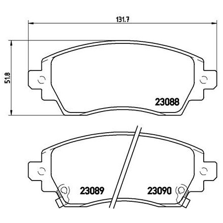 Σετ τακάκια, δισκόφρενα BREMBO P83042