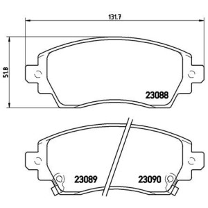 Brake Pad Set, disc brake BREMBO P83042